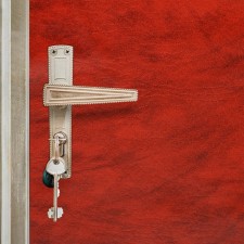 A set of doors upholstery 110 × 205 cm: claim, foam 5 mm, nails, string, terracott, 