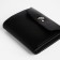 Male purse for magnet, department for bills, for maps, for coins, black color