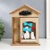 Keywood wood 4 hook and shelf "lamb" 26x21x6 cm