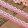 Knitted lace, 20 mm × 15 ± 1 m, pink/white color