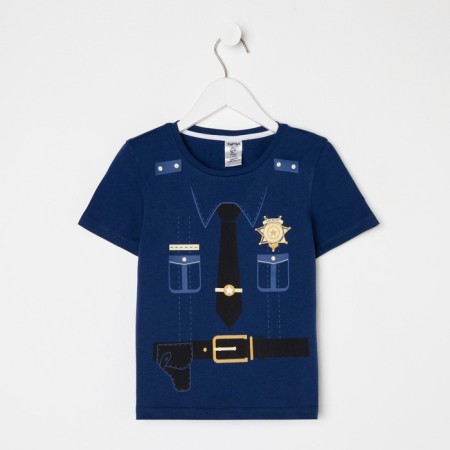 T-shirt Children's KAFTAN "Sheriff" R.28 (86-92), blue-3