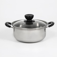 PROMO stainless steel pan, 900 ml, 16 × 7 cm, with a lid