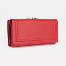 Women's wallet on magnets, red color