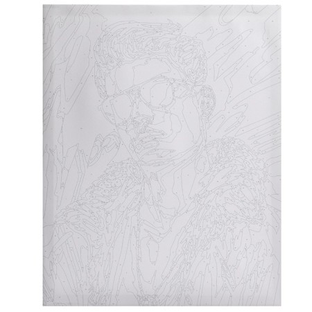 Picture on numbers on a canvas with a subframe "Blond with glasses", 40 x 50 cm-1