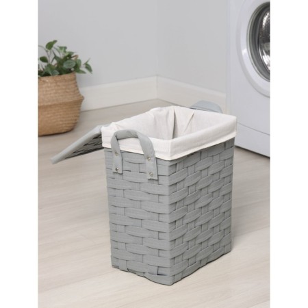 Belly basket “Weaving”, 37 × 24 × 42 cm, color gray color-3