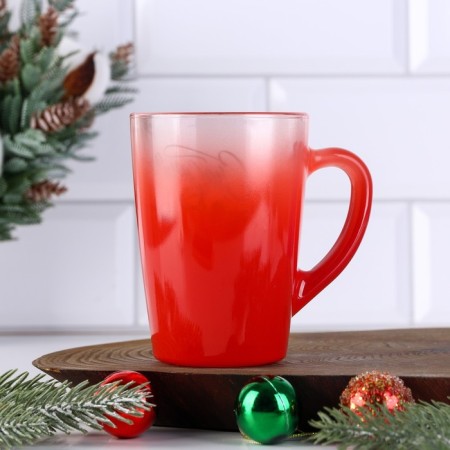 Glass mug with a gradient "Happiness in the New Year", 300 ml-1