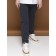 Pants for girls, height 122 cm, dark gray color