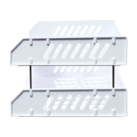 A set of paper trays is horizontal sity, set 2 pieces, on metal rods, white-11