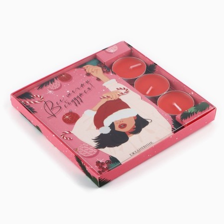 Gift set New Year's diary and tea candles "New Year's miracles"-1