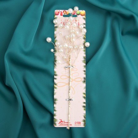 Decor "Crystal Tale" 29 cm, twig with pearls-3