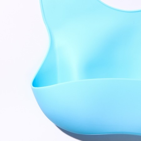 Blory for feeding silicone with pocket, blue color-3