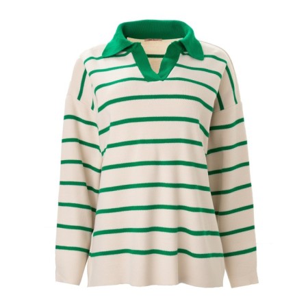 Female jumper, dark green color, one size (42-46)-11
