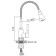 Accoona A9890G-3 kitchen mixer, single-leaf, flexible surge, 2 modes, white
