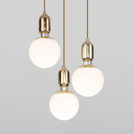 Suspended lamp with glass lamps of Bubble, 60W, E27, 30x30 cm