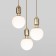 Suspended lamp with glass lamps of Bubble, 60W, E27, 30x30 cm