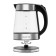 Electric kettle Galaxy Line GL 0561, glass, 1.7 l, 2200 watts, silver-black