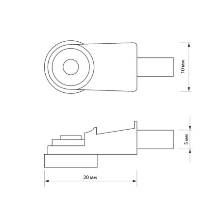 Полкодержатель P105CP, d=5, цвет хром-3