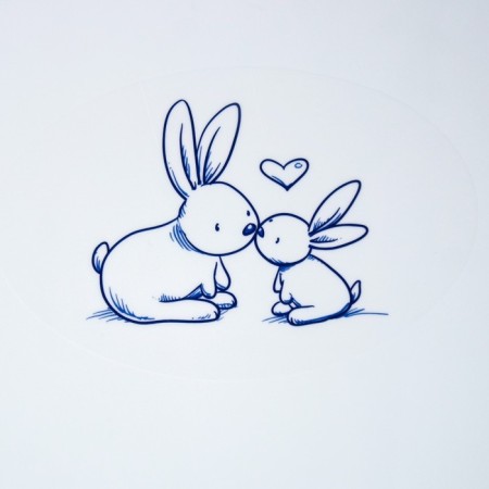 Bath children's "rabbits" with a drain, 86 cm, white color-1