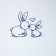 Bath children's "rabbits" with a drain, 86 cm, white color