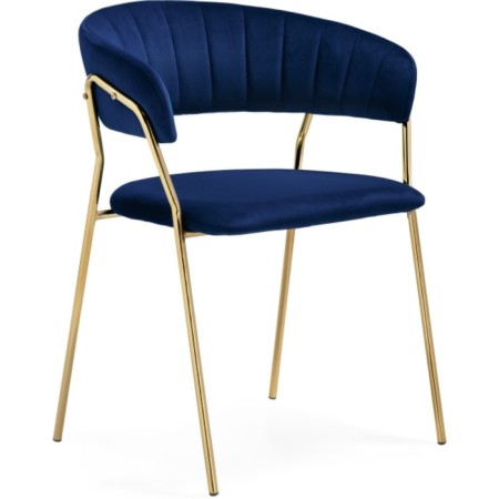 CHARTAL SHARTALIA KAMELIA 1 Metal/velor, Gold/Blue 60x52x79 cm