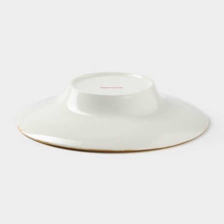 Porcelain plate for a paste of the ORGANIC GOLD, 150 ml, D = 21 cm, white color-2