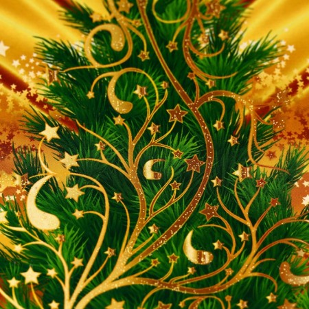 Gift box "Festive silk bended" New Year's suitcase medium 20 x 12 x 19 cm 1065302-3