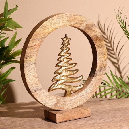 Interior souvenir in the wooden ring "spruce" 30x8x33 cm