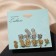 Pusets 6 pairs "beach" plants, golden-silver color
