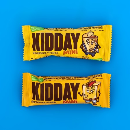 The glazed bar "Kidday mini", with caramel and condensed milk, assorted, 300 g-5