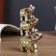 Souvenir Polystone "Pyramid of 3 Elephants in Popons with a fringe" 11.8x6.7x2.8 cm