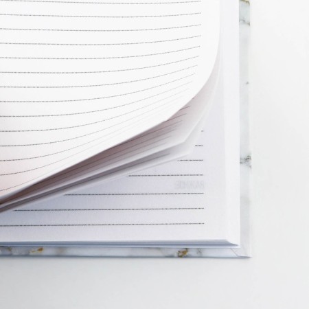 Diary A5, 160 l. Solid cover "White Marble"-3