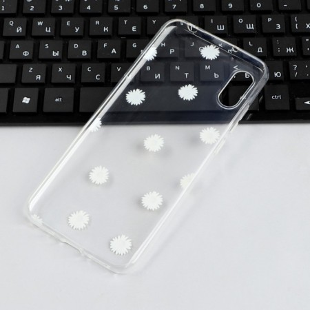 Ibox Art Case, for Xiaomi Redmi 9a, silicone, transparent, chamomile-2