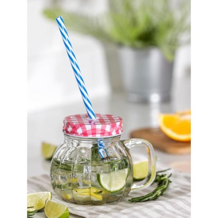 Glass can with a lid and pipe "Pumpkin", 400 ml, 12.5 × 10 cm, color mix-6