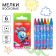 Wax pencils, set of 6 colors, mixes