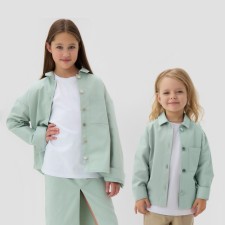 Рубашка детская MINAKU: Jeans collection, цвет мятный, рост 98 см