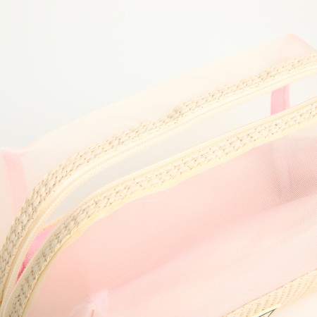 Lightning cosmetic bag, beige color-2