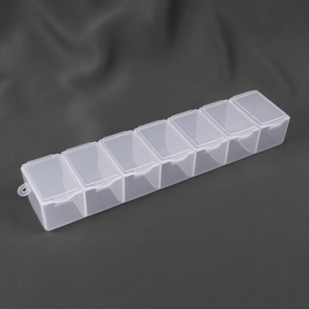 Little things storage container, 19 × 4.5 × 3 cm, with stickers, color transparent-3