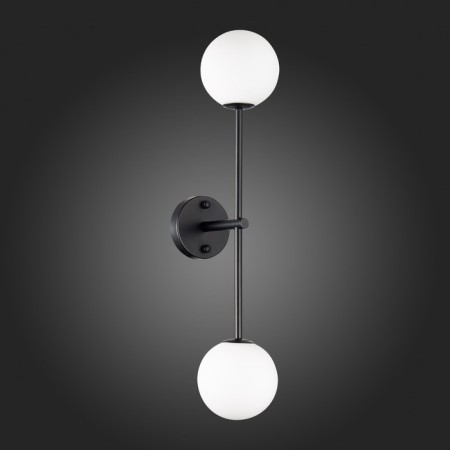 Sconces st. SL1506.401.02. Chieti. 2x5 watts, G9, 4000K, 12x65 cm, black color-4