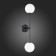 Sconces st. SL1506.401.02. Chieti. 2x5 watts, G9, 4000K, 12x65 cm, black color