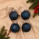 Set of balls plastic D-6 cm, 4 pcs "Gray" blue