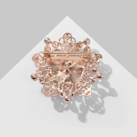 Book "Flower" with openwork petals, the color is white in pink gold-1