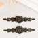 Decorative metal handle "Foliage" (set 2 pcs) 8.5x1.7x0.7 cm