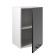 Hinged cabinet 400 Simps, 400x300x600, anthracite/white
