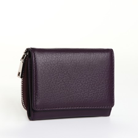 Women's wallet on magnet, purple color
