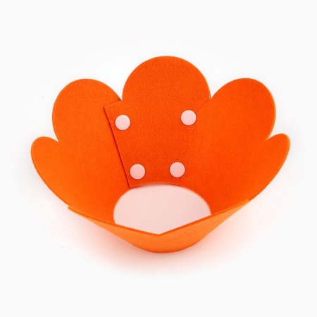 Soft collar for animals Fetire, orange cent, size S-4