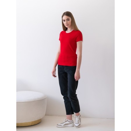 T -shirt female, size 52, red color-5