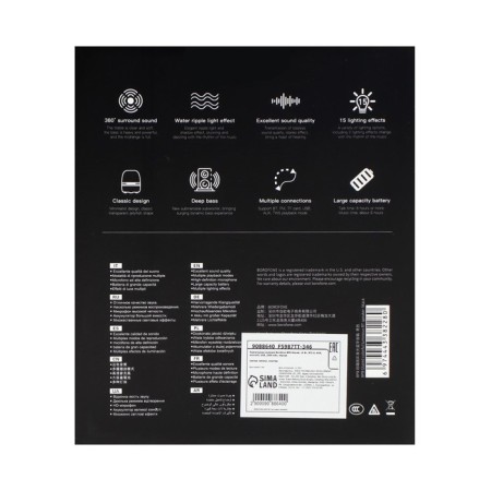 Portable column Borofone BP8 GLAZED, 10 W, BT5.0, AUX, Microsd, USB, 2000 mAh, black-9