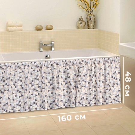 The bathroom curtains Ethel "Triangles" 160x48 cm, 80% HL, 20% PE-1