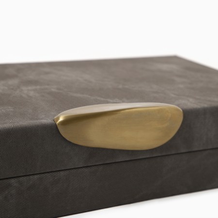 The casket for jewelry "gray marble" eco -leather, set 2 pcs.-5