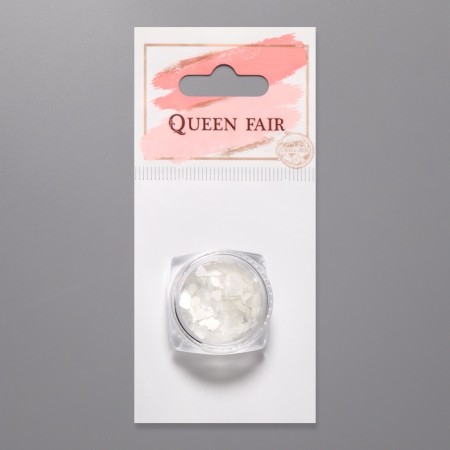 Sequins for the decor of the nails "hearts", white-6